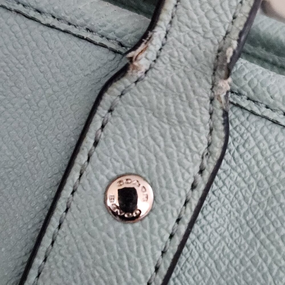 Coach City Zip Top Sky Blue Tote Bag (Damaged) - Picture 11 of 16